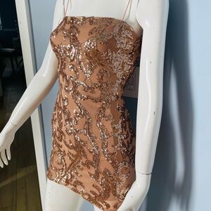 Windsor golden dress XS